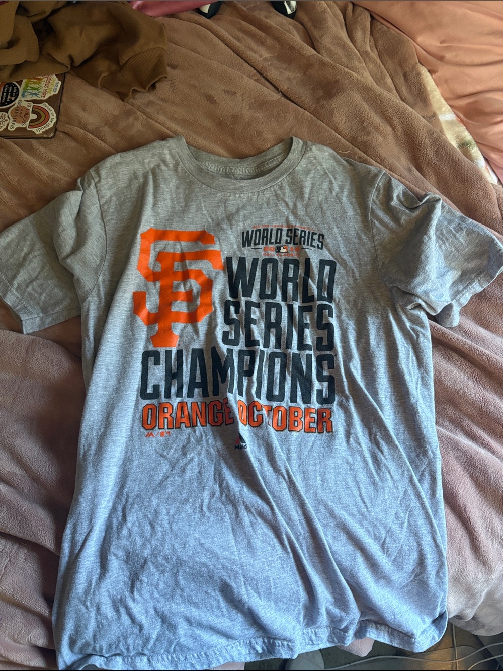 San Francisco Giants World Series Champions Tee - Gray & Orange